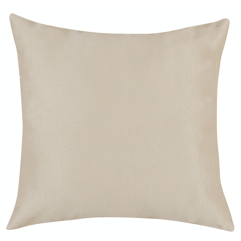 Housse de coussin brodée à la main Home Decor, housse de coussin crème et bleu clair, housse de coussin décoratif en soie. 17 x 19 po