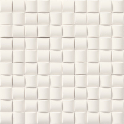 Vele 1.19 in. x 1.19 in. Grid Glazed Ceramic Tile