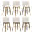 Beige Fabric Seat/Natural Frame