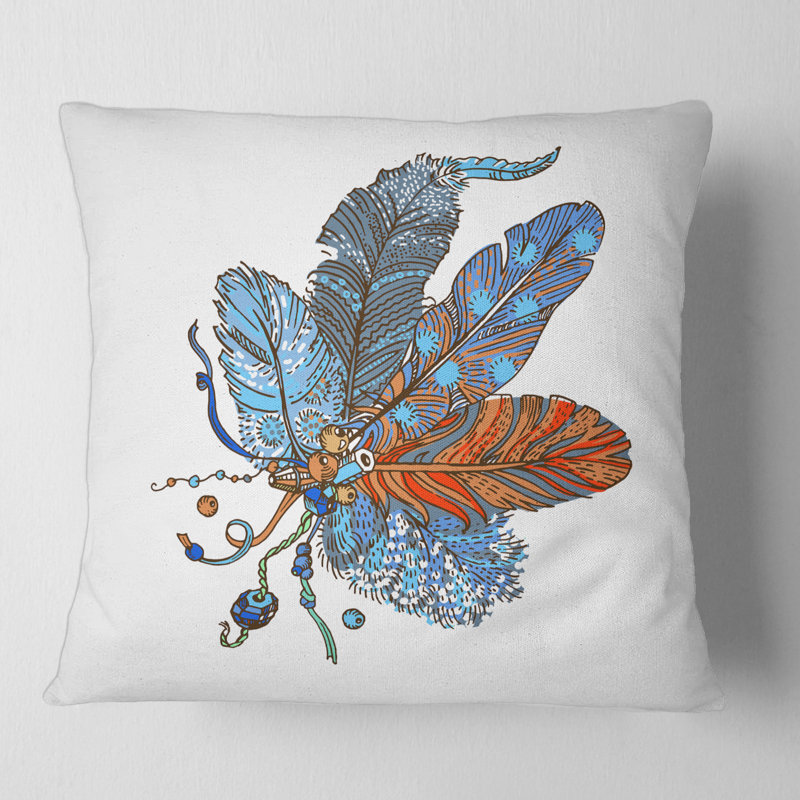Housse et insert de coussin carré de style ethnique, 18" x 18"