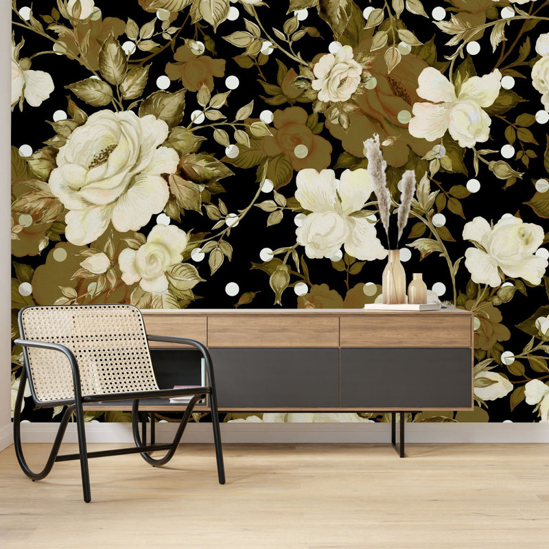 Murale florale, L 8,33 pi x L 8,33 pi