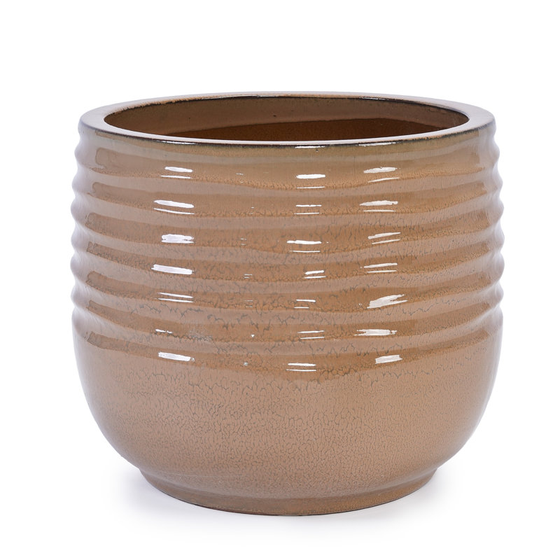 Pot de fleurs en céramique, Bronze Antique