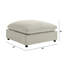 Tissu beige Cassandra Repose-pieds carré