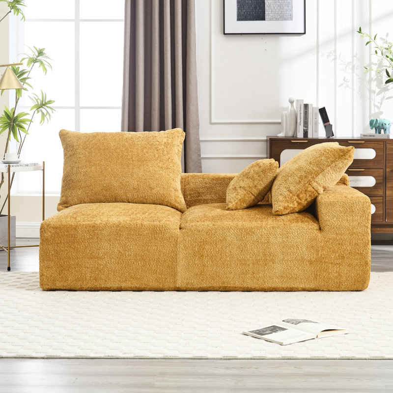 Tissu chenille deux avec et teinture - qualités exquises - jaune - conception intime, détente, respirant, Jaune