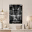 Escalier en béton noir et blanc avec vapeur - Tableau sur toile-774209364