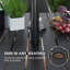 6 - Person Steel Patio Dining Set Umbrella Hole Included Rectangular Table with Cushions Included-1637411529