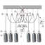 Seese 6 - Light Black Cluster Pendant