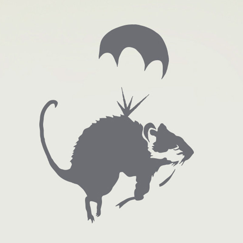 Animals Wall Decal, Grey, Medium
