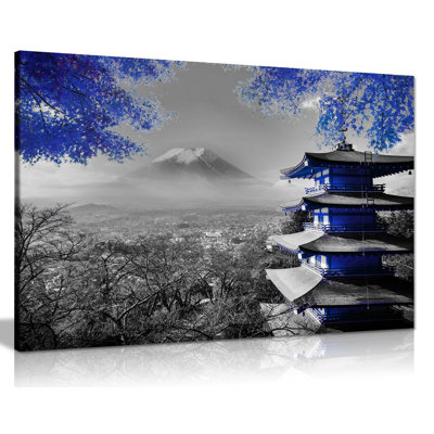 Japanese Temple In Autumn - Wrapped Canvas Print