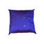 Housses de coussin décoratives faites à la main de 16 po x 16 po en soie unie bleu d'intérieur, paquet de 1