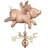 Flying Pig 37'' H Metal Animals Weathervane