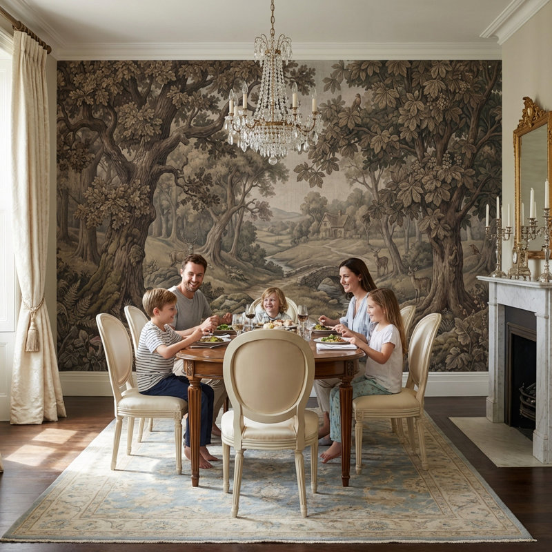 Panneau mural Woodland, 120"x96", Non-Woven Nonpasted