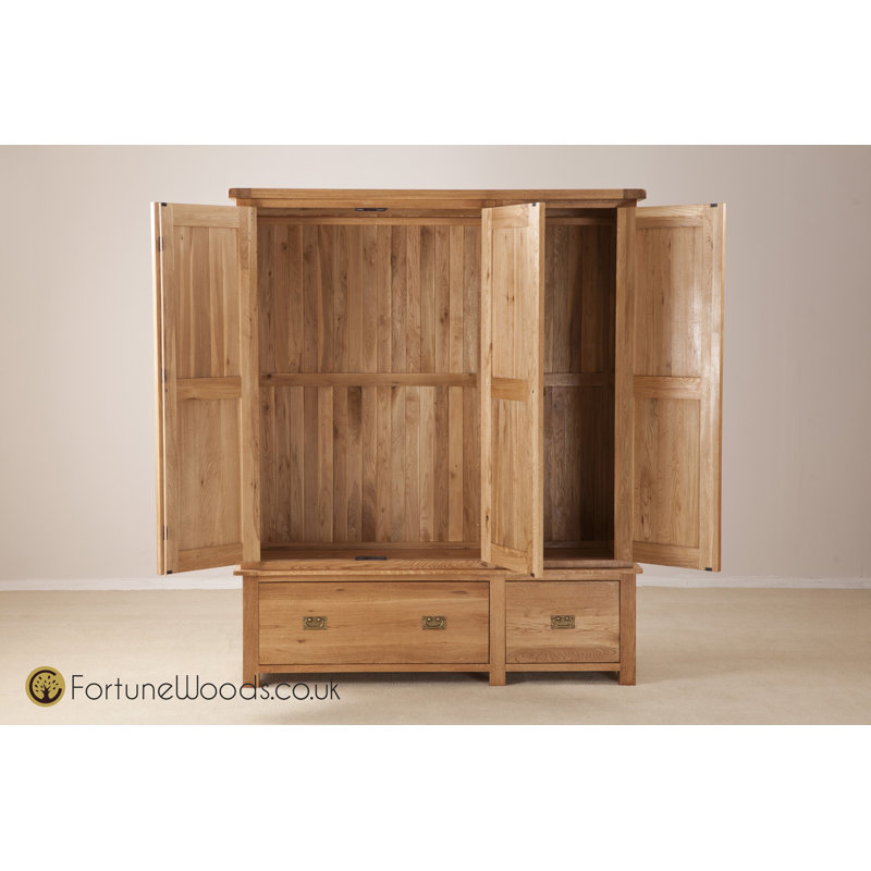 3 Door Solid Wood Wardrobe