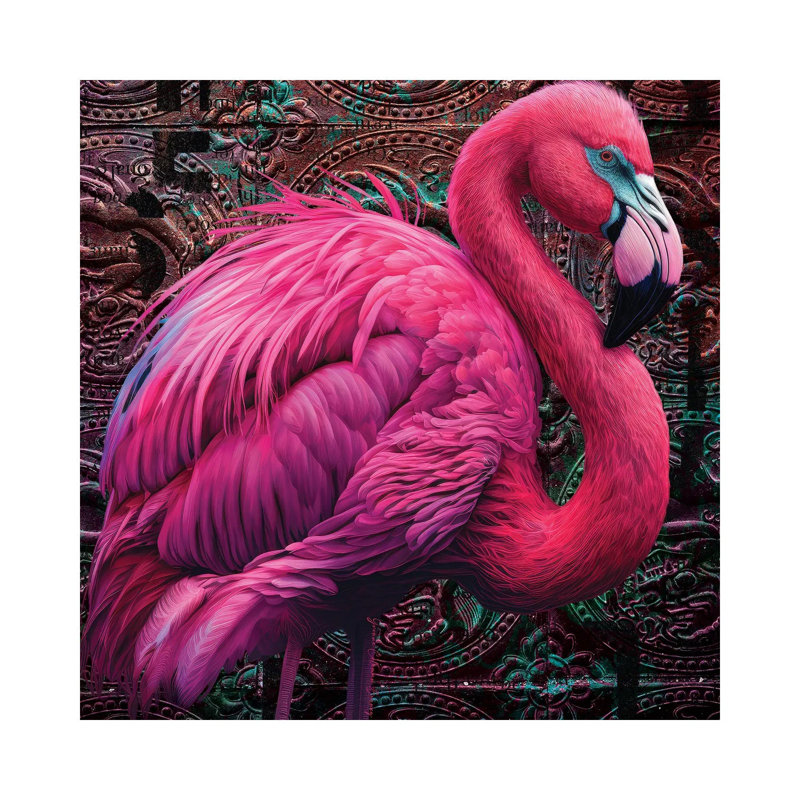 Plume chromée - reproduction d'art murale - toile encadrée, Toile tendue, Ne s’applique pas, H 12 po x l 12 po