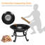 Round Iron Wood Burning Fire Pit