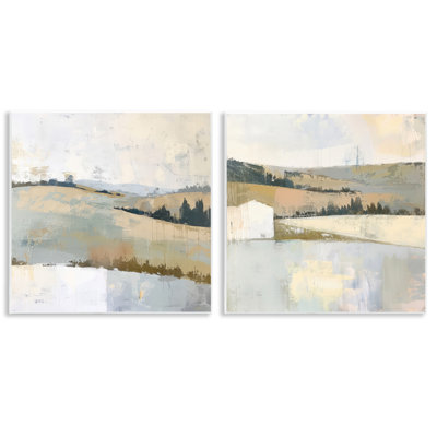 «Country Hills Abstraction», ensemble de 2 plaques murales, conception par Elara Yasna