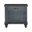 Table de chevet en bois 1 tiroir avec quincaillerie bronze industriel en chêne foncé