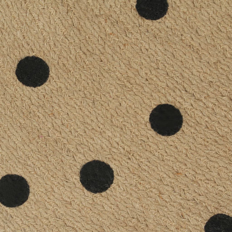 Round Lindenfield Polka Dots Area Rug, Round 120cm