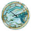 Marbre océan bleu doré - horloge murale moderne-57905128