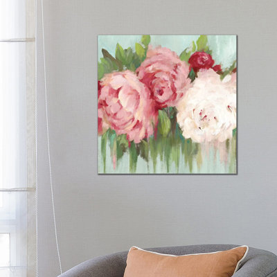 Lovely Peony 1 Piece Wrapped Canvas Painting