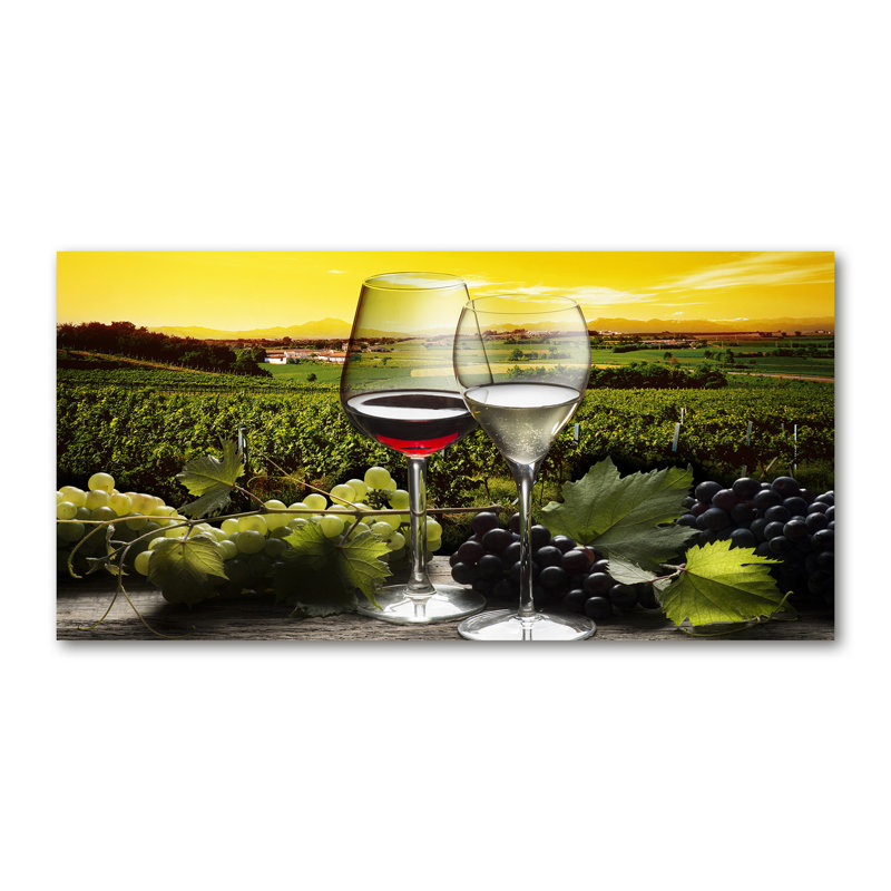 Wine And Grapes - Wrapped Canvas Print