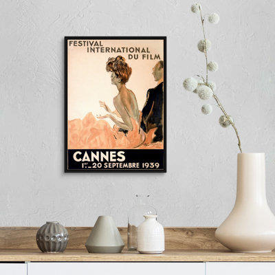 " Festival International Du Film, Cannes, Vintage Poster, By Jean Gabriel Domergue " by Jean Gabriel Domergue
