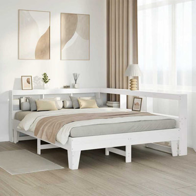 Bookcase Bed Without Mattress Solid Wood Pine