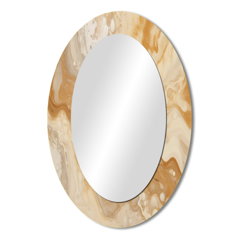 Miroir mural crème / marbré Melody IV - Beige, 36 po x 24 po