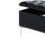 Banc de rangement en velours noir avec pieds en métal Mandra