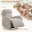Fauteuil inclinable pivotant à bascule Delba à trois moteurs avec appui-tête et soutien lombaire réglables, ports USB et de type C, idéal pour la chambre d'enfant.-713669474