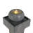 25.59"H Minimalist Concrete Column Fountain–LED-Lit Modern Outdoor Oasis, Sturdy Landscape Feature For Patio, Porch