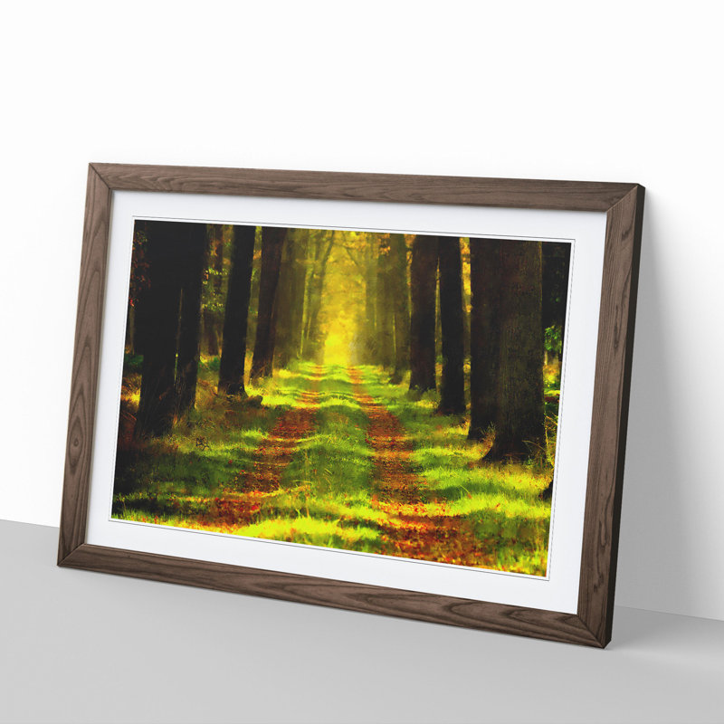 Green Forest Vol.7 - Framed Print, 27cm H x 36cm W x 2cm D, Walnut Framed