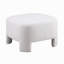 Repose-pieds blanc Sherpa pour canapé, L 28,74 po x l 28,74 po x H 18,5 po, aucun assemblage requis