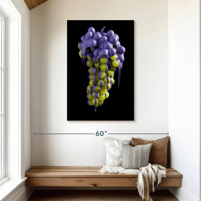 Yarlin Grapes Dripping Purple, 45" H x 30" W