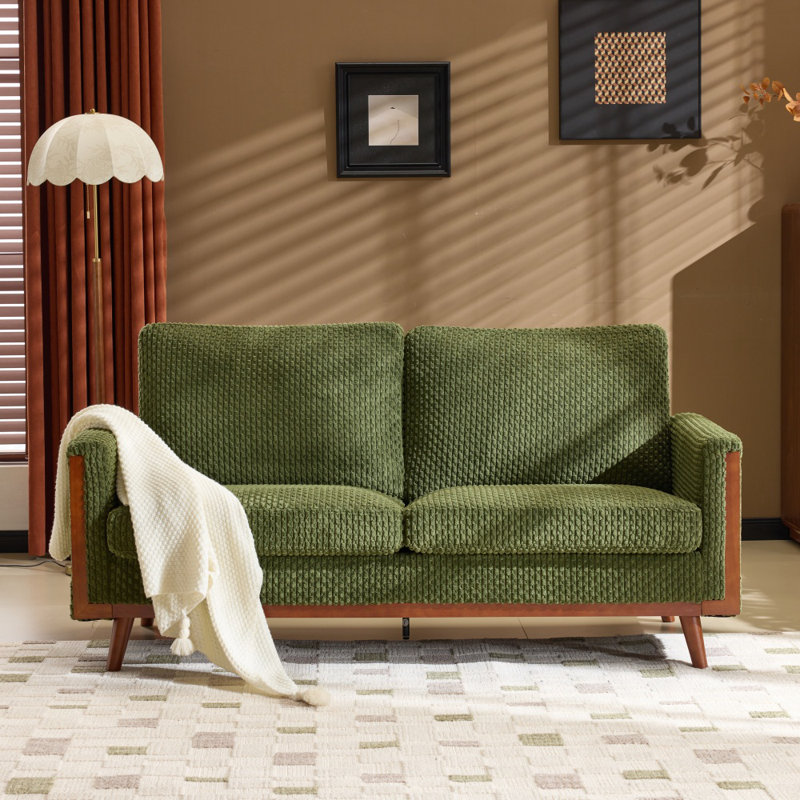 2 - Piece Farmhouse Living Room Sofa Set, Green
