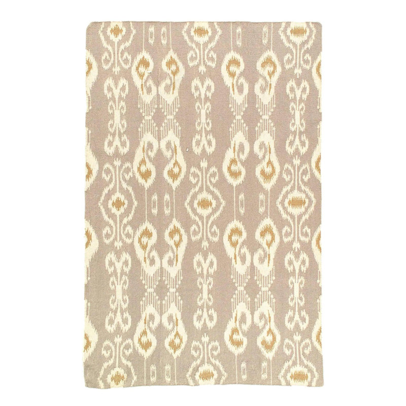 Ikat Area Rug in Gray