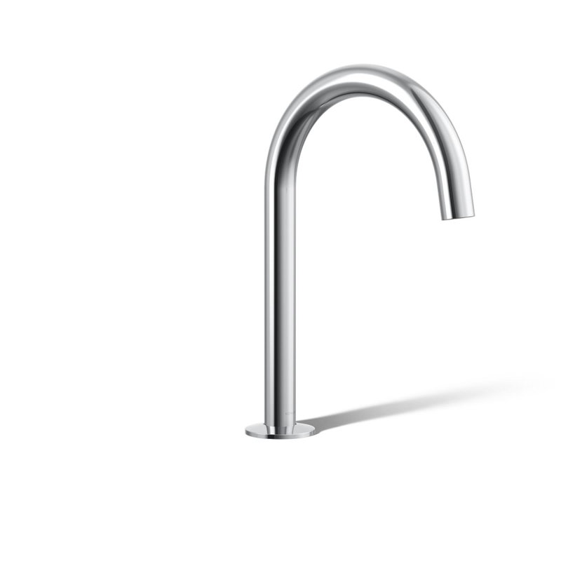Components Deck-Mount Bath Spout With Tube Design, Polished Chrome