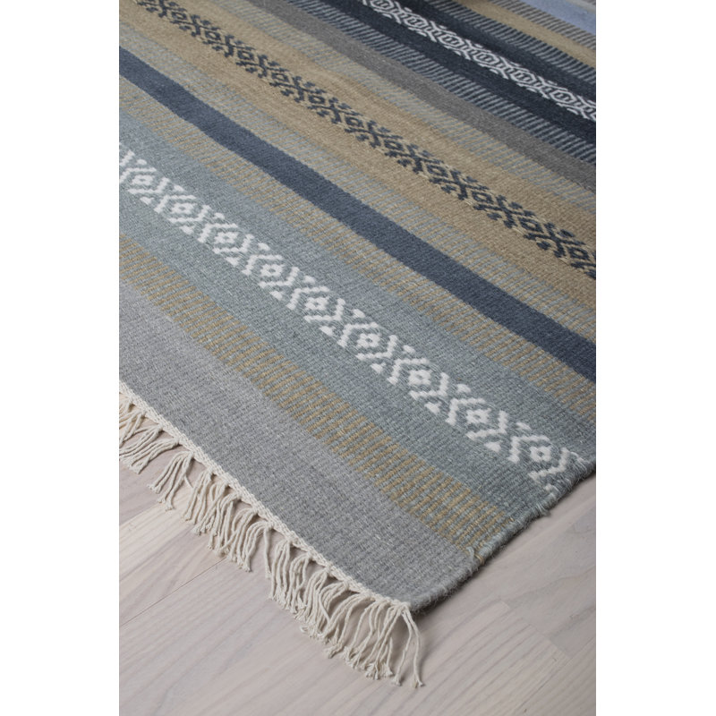 Barrows Striped Hand Woven Area Rug, Rectangle 140 x 200cm
