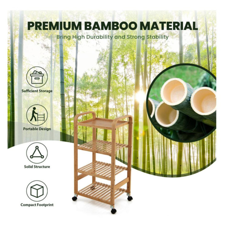 Genaladale Bamboo Bar Cart Latitude Run