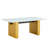 Minimalist Tempered Glass Dining Table with Stylish Decorative Columns for Versatile Use