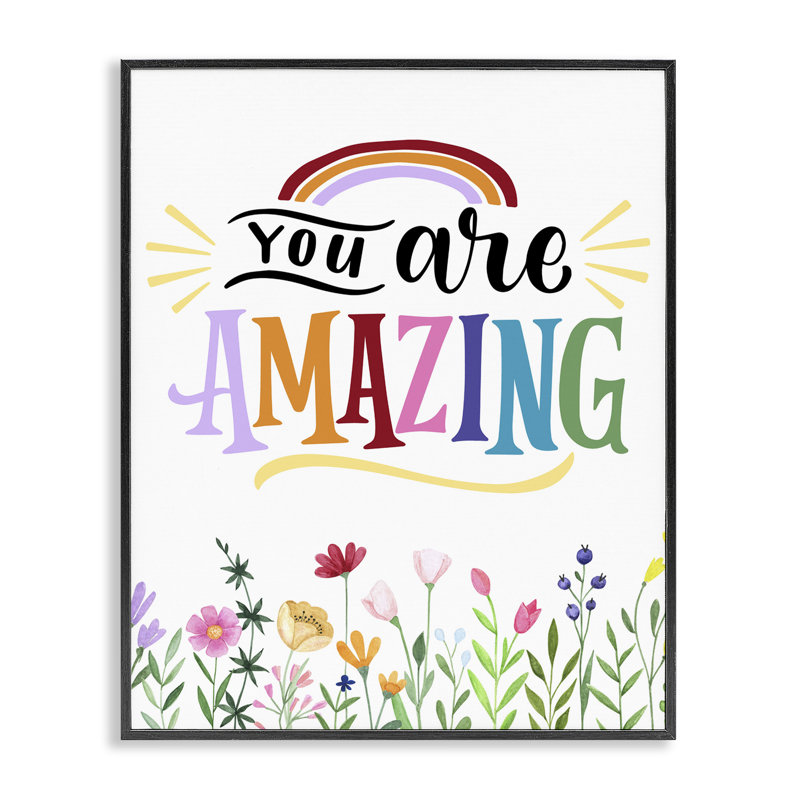 «You Are Amazing Encouragement», estampe numérique, conception de Kim Allen, H 14 po x l 11 po, Giclée encadrée noir minuit