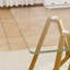 Table de salle à manger en verre doré de 47,3 po, surface lisse, pieds en métal trempé et expérience confortable, réunions de bureau