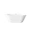 Baignoire autoportante 59 po en acrylique avec motif à losanges unique: forme ovale spacieuse, débordement chromé et bonde escamotable certifiée CUPC, finition blanc brillant