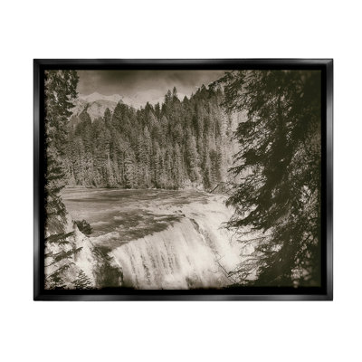«Woodland Waterfall Photographie Floater Frame» par Nathan Larson sur toile