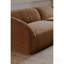 Fauteuil d'appoint monobloc - Fauteuil modulable, housse en polyester, mousse haute densité garnie de duvet, couleur moka