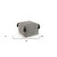 Repose-pieds 18 po gris 100% coton