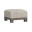 Repose-pieds Sama avec pieds carrés, bois massif carré de 28 pouces, tissu-103363360