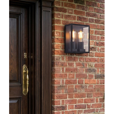 Matte Black 2 - Bulb 9.44cm H Outdoor Flush Mount