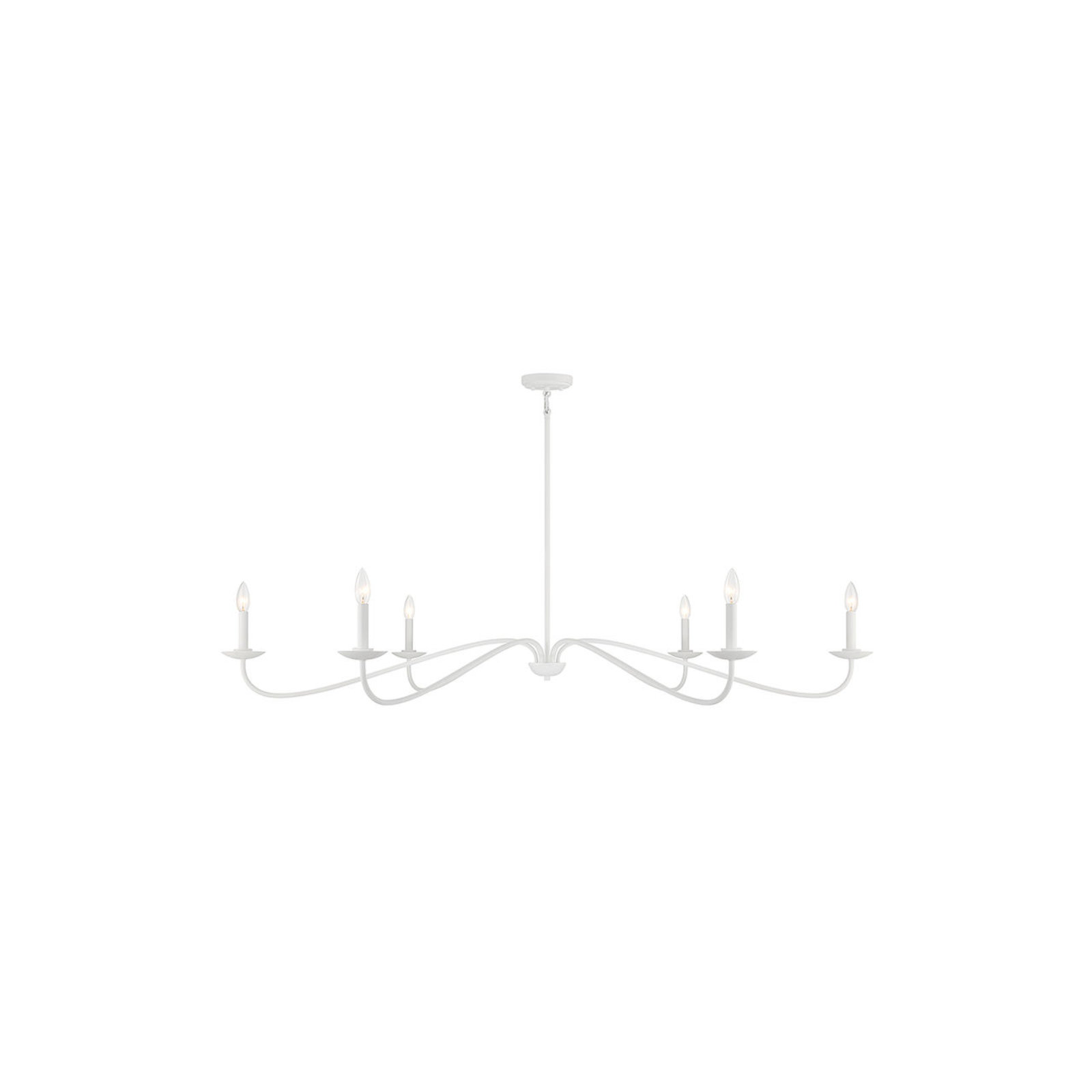 Zoyla 6 - Light Dimmable Chandelier, Bisque White