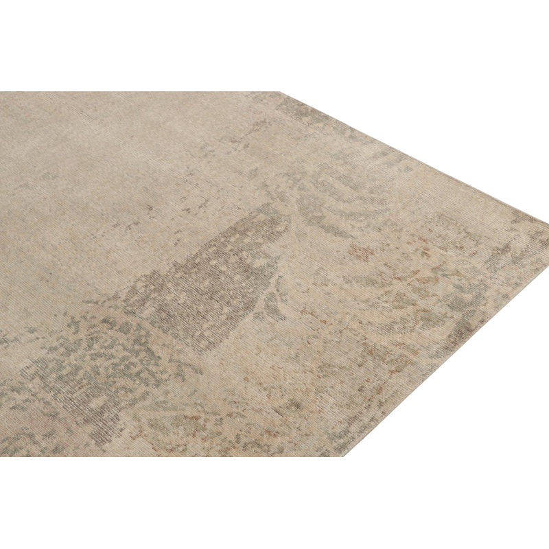 Distressed Homage Hand Knotted Wool Animal Print Area Rug, Rectangle 10' x 14'